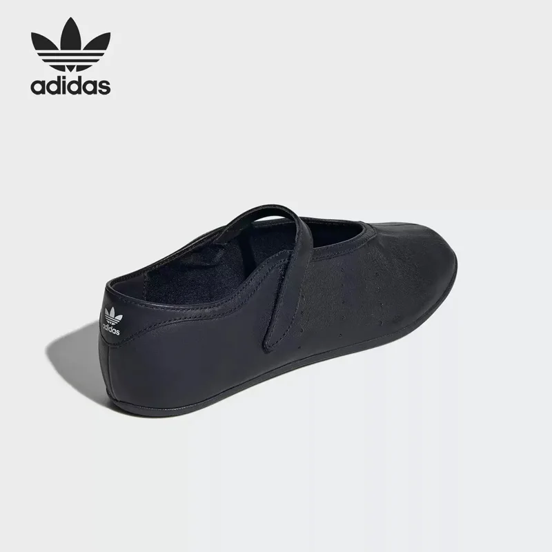 Adidas Originals Authentic Stan Smith Lo Pro Ballet Womens Shoes JQ6939 Black Leather Flat Mary Jane Casual Fashion Sneakers