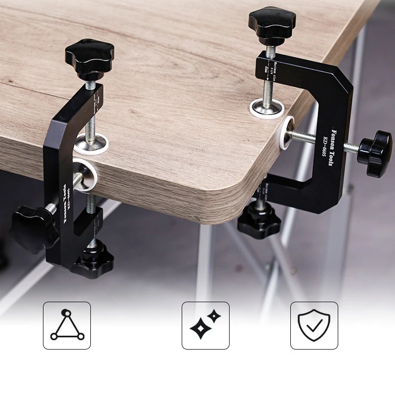 

1/2Pc 3-Way Edging Clamp, Aluminium Alloy 3-Way Face Clamp Adjustable Clamp For Cabinet Carcass & Edging Shelves