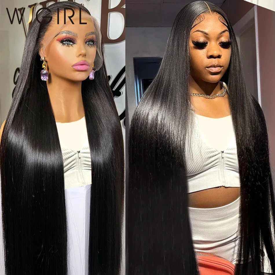 Wigirl 250% Bone Straight 13x6 Lace Front Human Hair Wig Transparent Remy 5x5 Glueless Wig Ready To Wear For Women