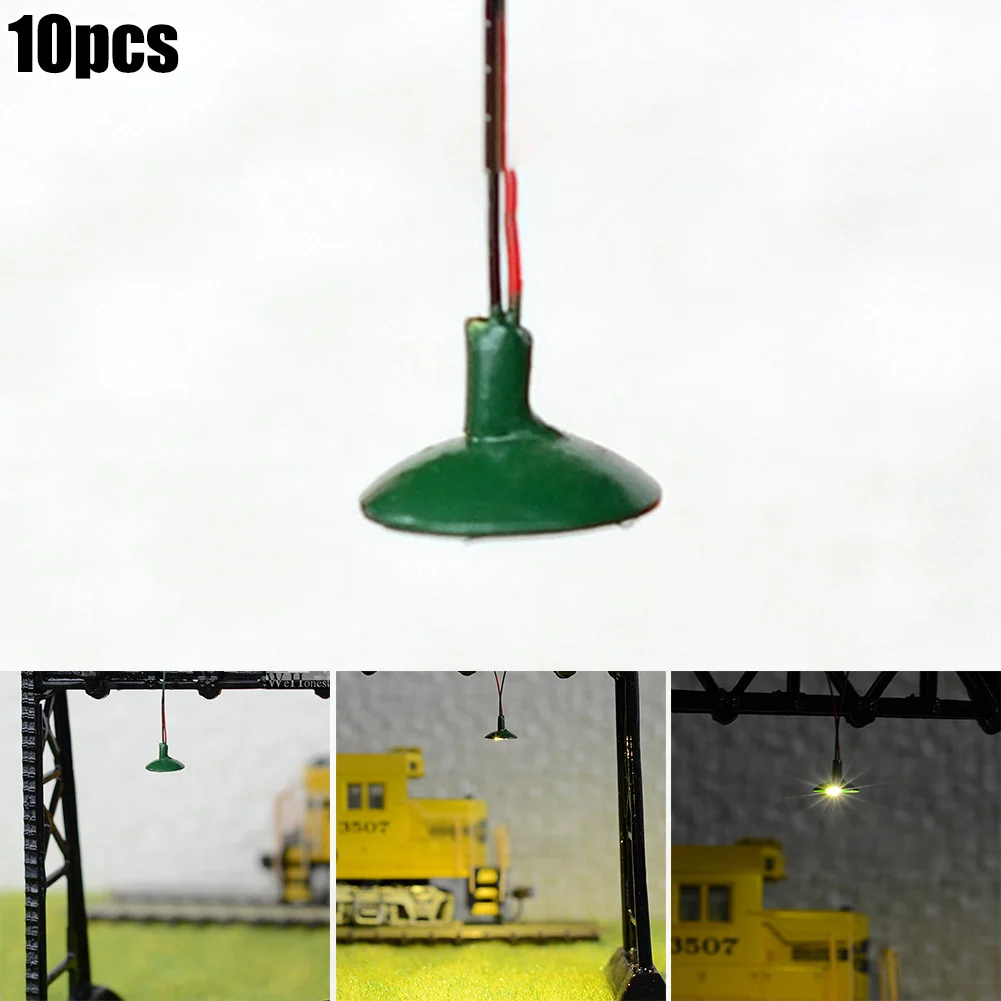 10pcs OO / HO Scale Street Light Model Wall Lamp Posts Led Ceiling Lamps Railway Train Lamp LED Street Lamp Model Landscape