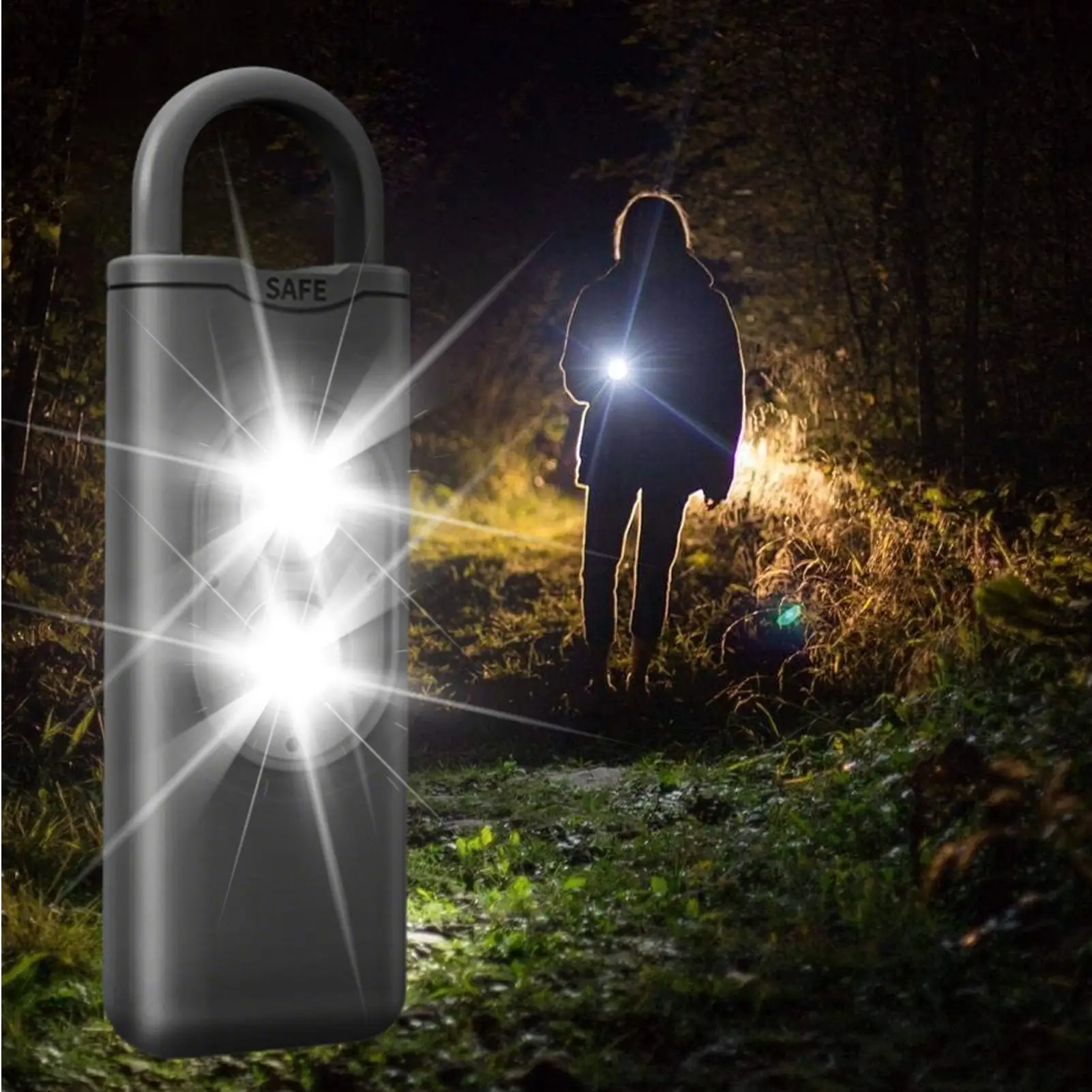 إنذار شخصي آمن مقاوم للماء 135dB أداة أمنية صفارة إنذار شخصية مع ضوء تحذير للطفل بنين بنات صديقة زوجة #5