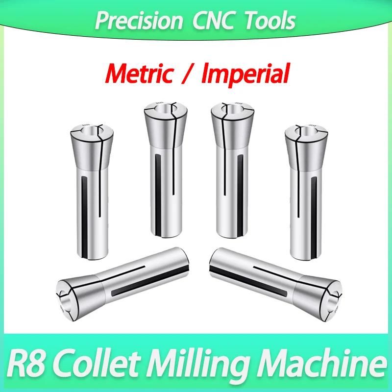 R8 3 4 5 6 أطواق زنبركية مجموعة عالية الدقة متري M12 موضوع بوصة 7/16 أدوات لقط أجزاء آلة Lahte R8 كوليت