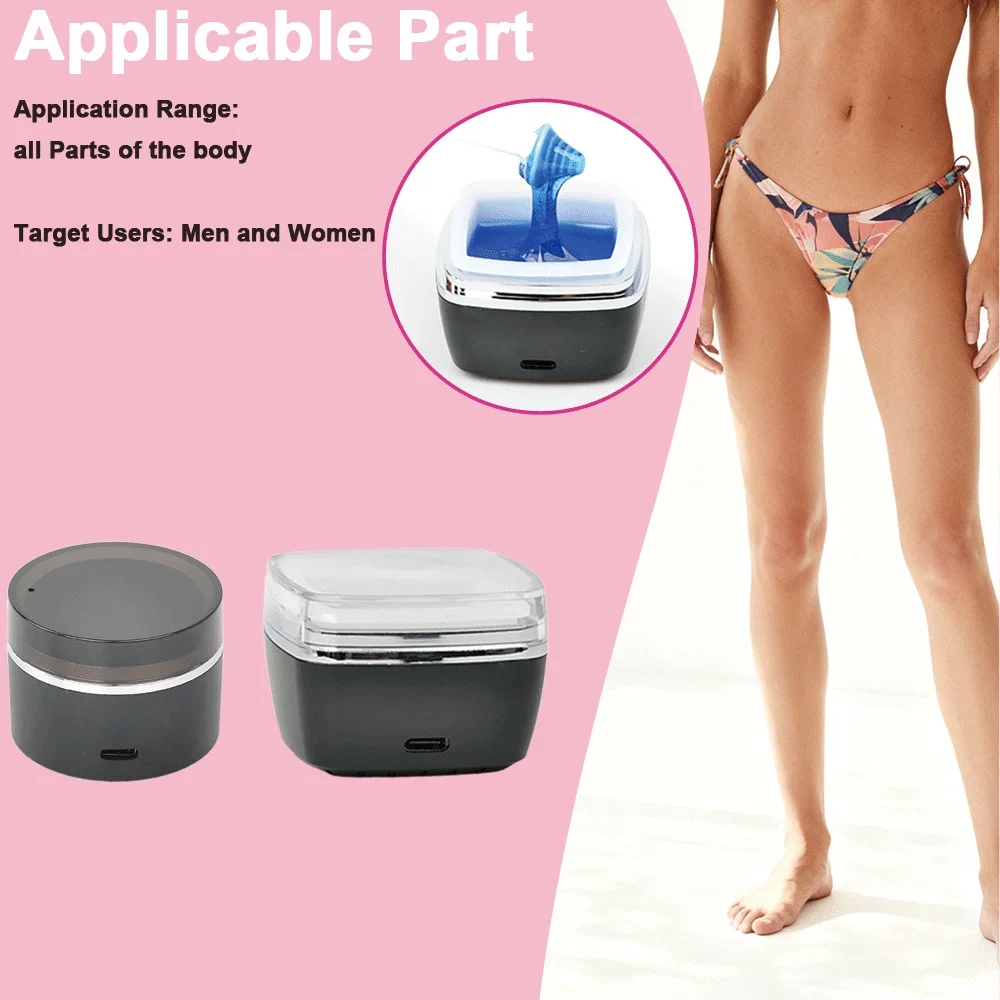 USB 미니 제모 왁스 워머, 미니 왁싱 키트 - 남녀 모두를 위한 얼굴 제모에 적합, 왁스 히터