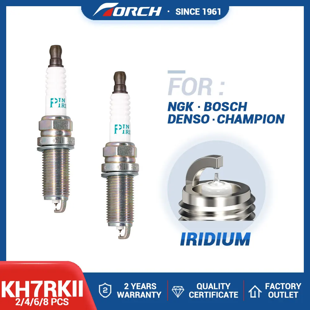 

2-8PCS Replace for DILFR7K9G for Denso VDKH22F for TOYOTA/LEXUS 90919-01276 Spark Plugs Torch KH7RKII Double Iridium Car Candles