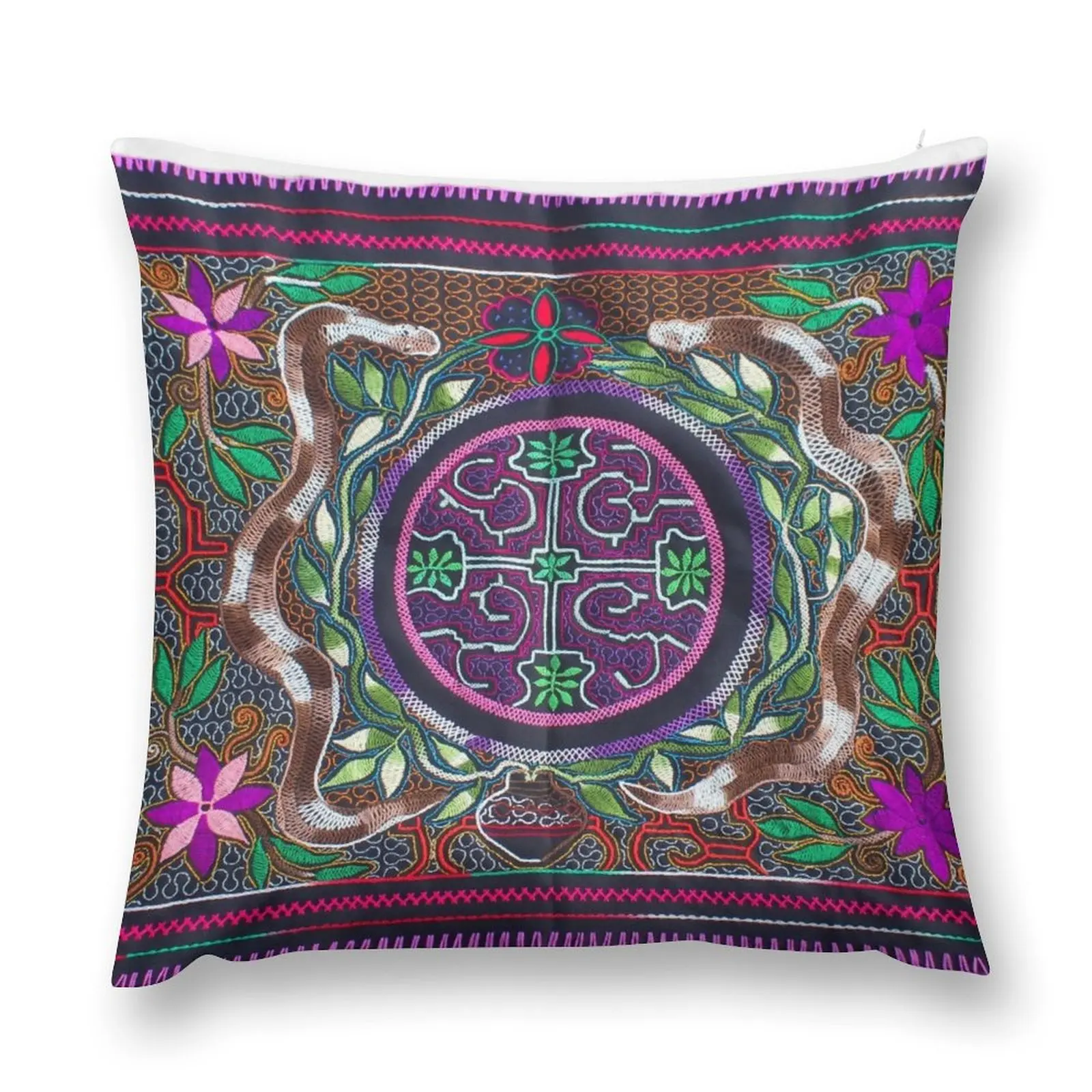 Shipibo tapestry design print Throw Pillow Elastic Cover For Sofa Luxury Cushion Cover pillow