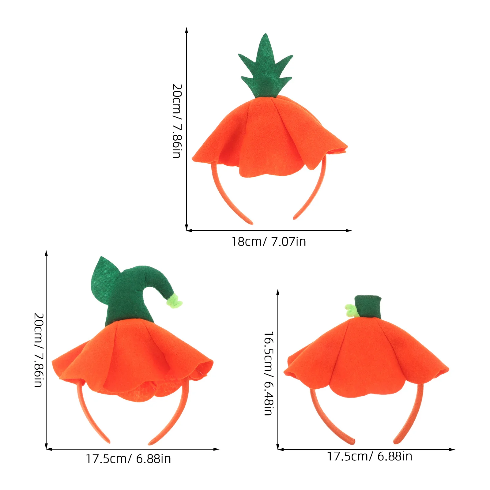 4 Stück Kürbis Stirnband Kinder Herbst Festival Zubehör Party Foto Requisiten Thanksgiving Cosplay Haarband Mädchen Haarschleife Dekor