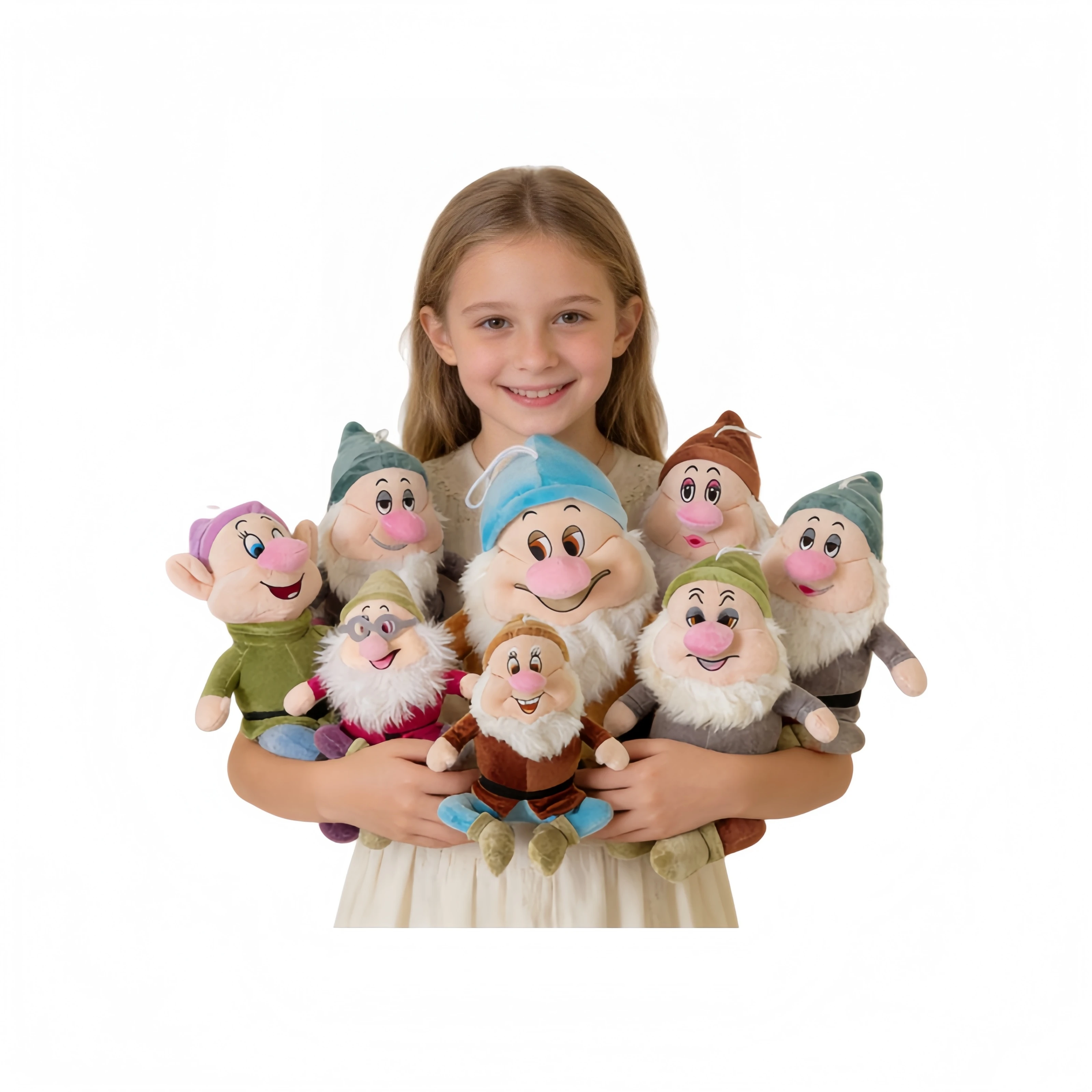 

﻿ Cute Seven Dwarfs Plush Doll Plush Toy Snow White and Magic Old Man Cartoon Doll White And The Seven Dwarfs Action Plush Toy