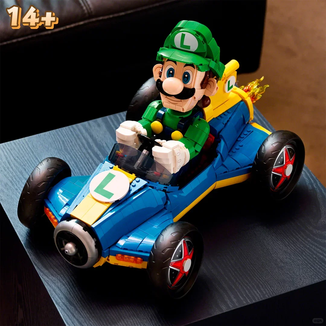Nouveauté 2026 : 2234 pièces – Blocs de construction de voiture de course classique Marioed Luigi Standard Kart 72050 Mach 8 – Jouets pour cadeaux d'anniversaire