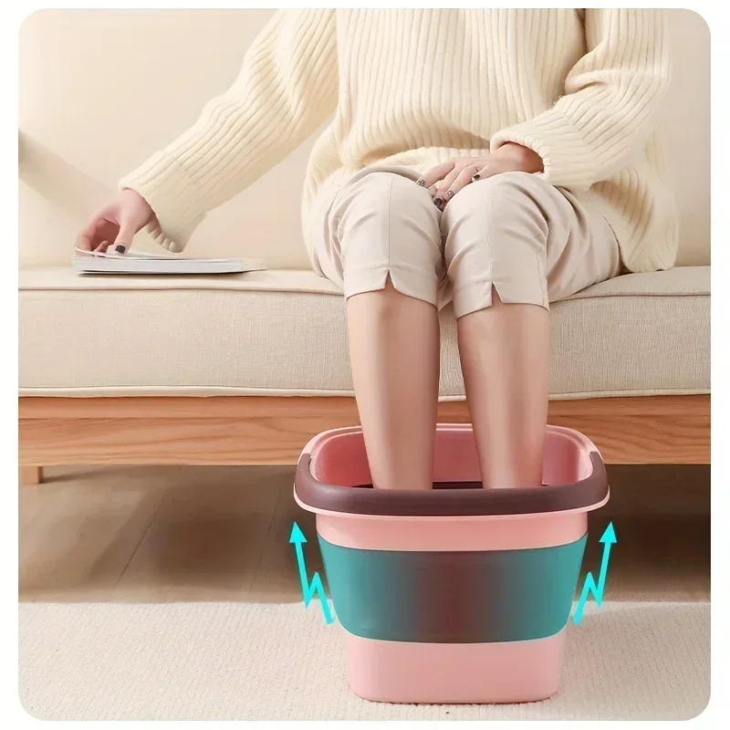 Foot bath tub cleaning bucket large folding portable folding foot wash tub car wash bucket student foot wash board foot care