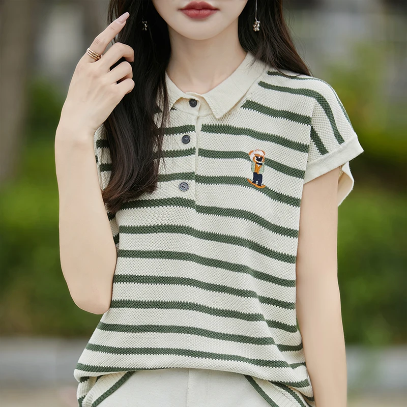 

Весна-Лето 2026: Новая коллекция — Элегантный трикотажный пуловер с V-образным вырезом из хлопка, женская базовая кофта, жаккардовый свитер-кардиган