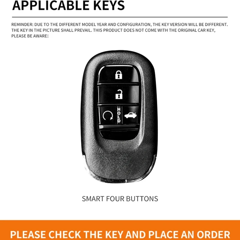 Zinc Alloy Car Key Case Full Cover Protector Shell for Honda Vezel Hybrid Custom Logo Key Bag Keychain Interior Accessories view 4
