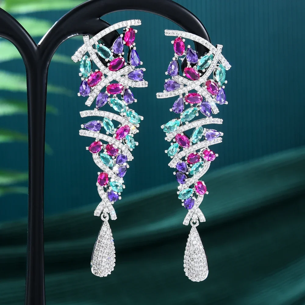 

Jimbora Luxury Trendy Long Earrings 2023 Fashion Pendant Earrings Bohemia Women Sexy Girls Party Daily Jewelry Accessories