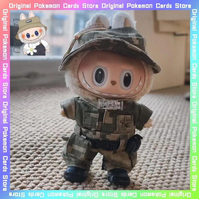 

Only Clothes for 17cm V1 V3 Labubu Special Forces Camouflage Uniform Cartoon Doll Accessories Decoration Toy Birthday Gifts