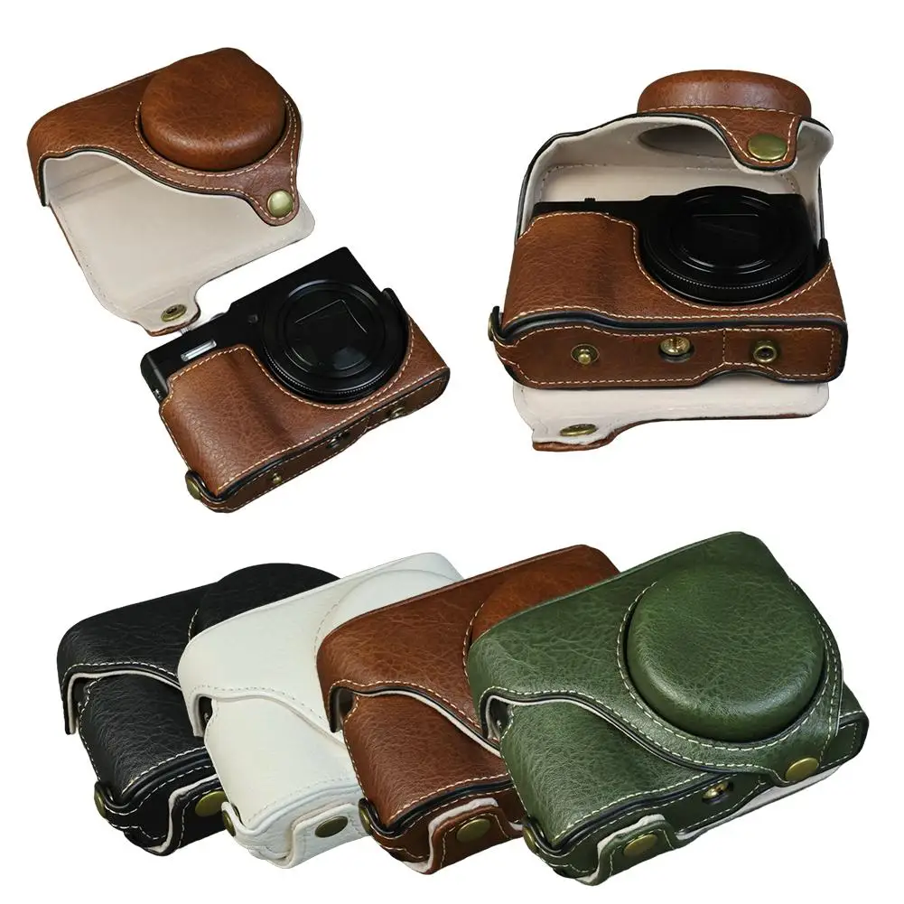 for Lumix Tz99/Zs99 PU Leather Protective Case TraveL Camera Bag Camera Foreskin Cover Protective Cover Base Perforated Shell