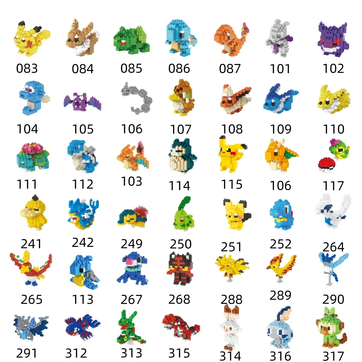 Pokemon Small Building Pokemon Nanoblock Cartoon Pikachu Education Game Graphics Pokemon Toys For Kids Birthday
