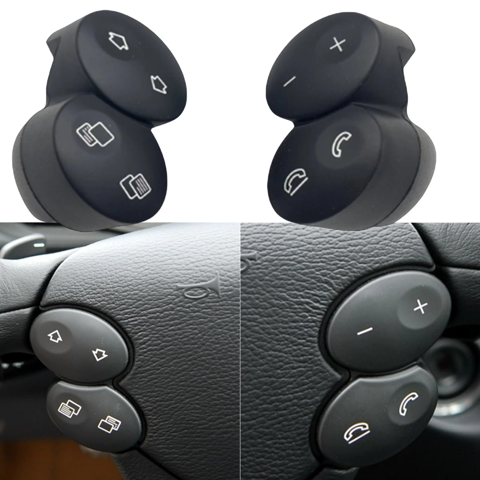 

For Mercedes Benz G CLK E CLS Class W463 W209 W211 W219 Multifunction Steering Wheel Panel Control Switch Button Knob Kit