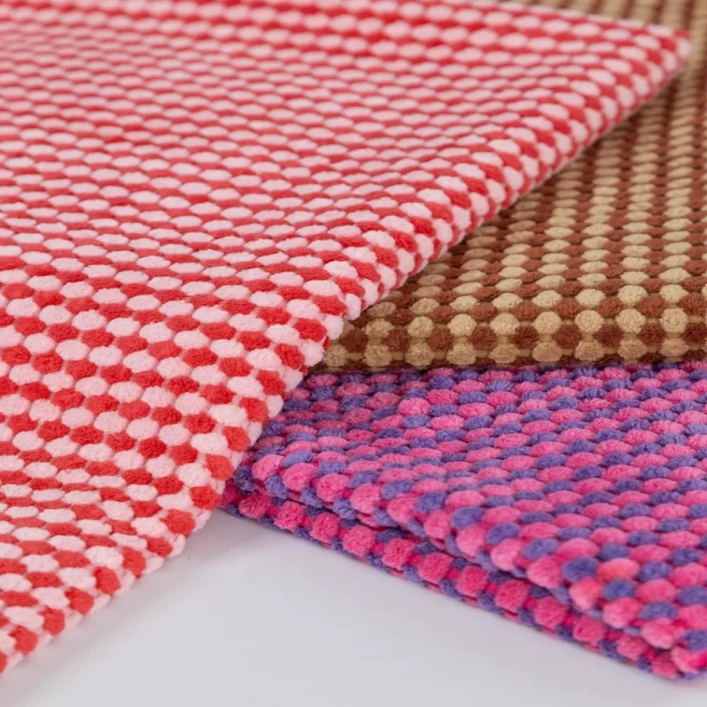 

Soft Two Tone Soybean Checkered Fabric for Handmade DIY Pillows Cushions Baby Clothes Fabrics By The Meter Sewing Cloth Material