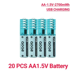 AA 2700mWh 1.5v rechargeable battery USB lithium battery for Remote Control Mouse Small Fan Electric Toy pilas 1 5v recargables