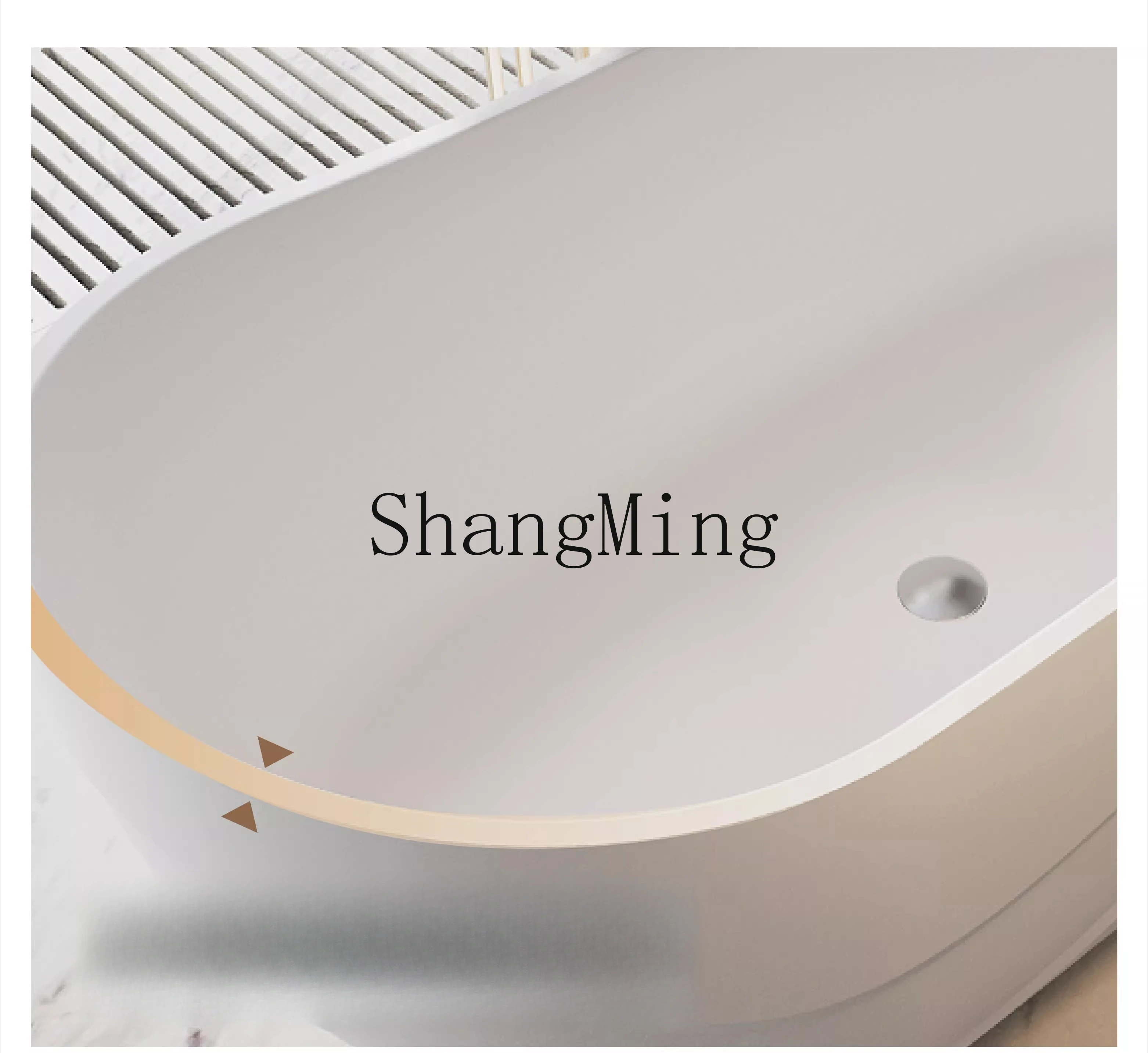 CL artificial stone bathtub High-end skin-friendly art wavy pattern home hotel B & B bathtub