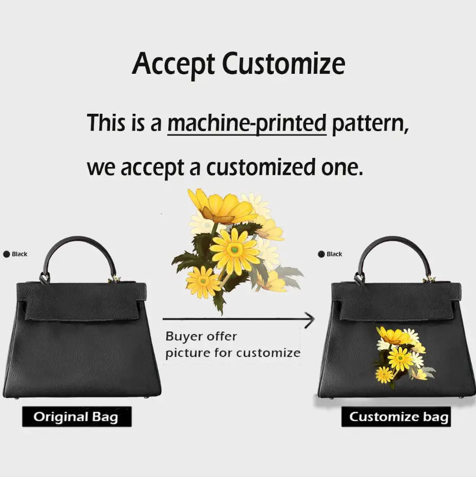شخصية Bolso الفن حقائب مطبوعة الفني بوعاء النبات طباعة جلد البقر الحقيقي حقائب كتف كيس دي لوكس فام حقائب فاخرة #4