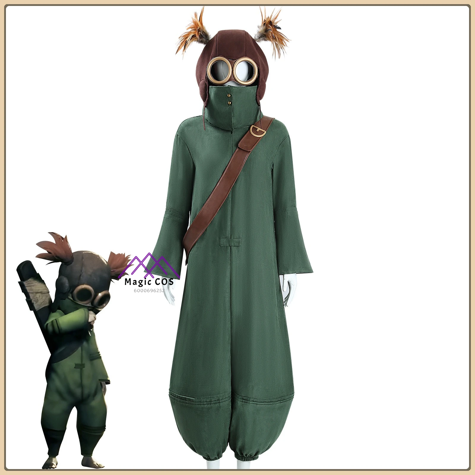 

Little Nightmares Xi Ji Costume Hat + Uniform + Wig + Escape Bag Unisex High Quality Cosplay Clothes for Halloween Party Suit