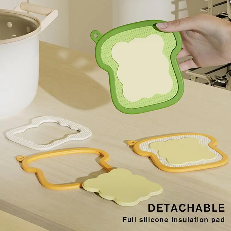 detachable Heat insulating Placemat multifunction Silicone placemat for Hot Pots Pans Drink Coasters for household Restaurant