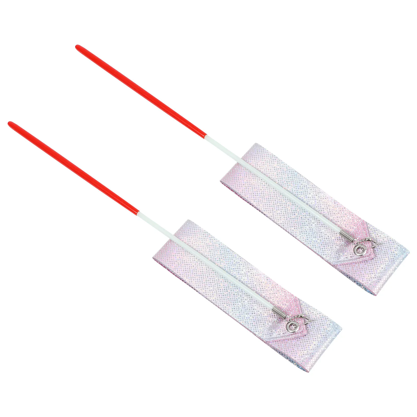 Rhythmic Gymnastics Ribbon 2 Pack Shiny Polyester Dance Streamers for Training Performance Competition