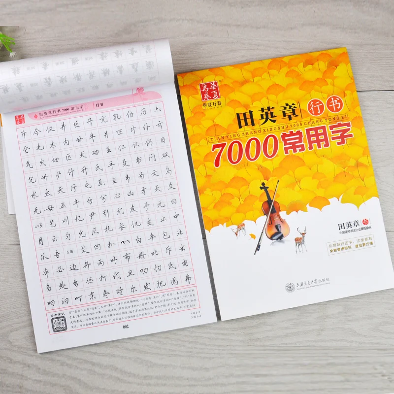 7000 Common Chinese Characters Calligraphy Copybook Running Script for Students And Adults Pen Practice Book