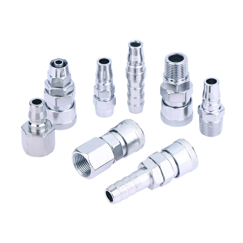2 pçs/set Encaixe Pneumático Padrão Europeu UE Euro Tipo Acoplador Conector de Acoplamento Rápido