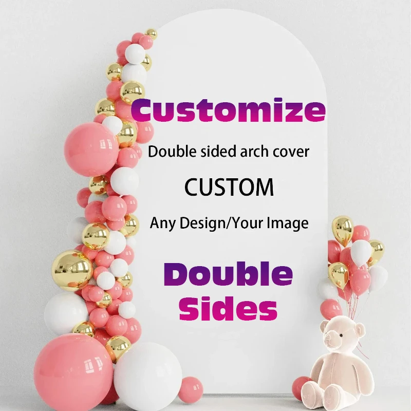 Elastic Arch Elastic Cover U Shape Party Backdrop Photography Baby Shower Kids Birthday Background Customize Name Photo Banner