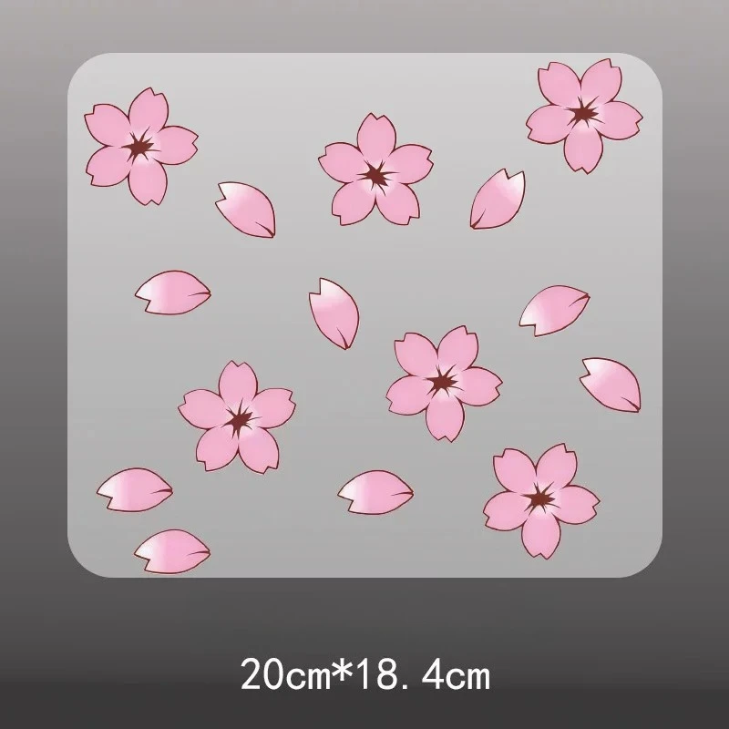 1Set Cherry Blossom Car Stickers, Creative Personality Vinyl Decals for Car Body Decor, Waterproof Scratch Cover