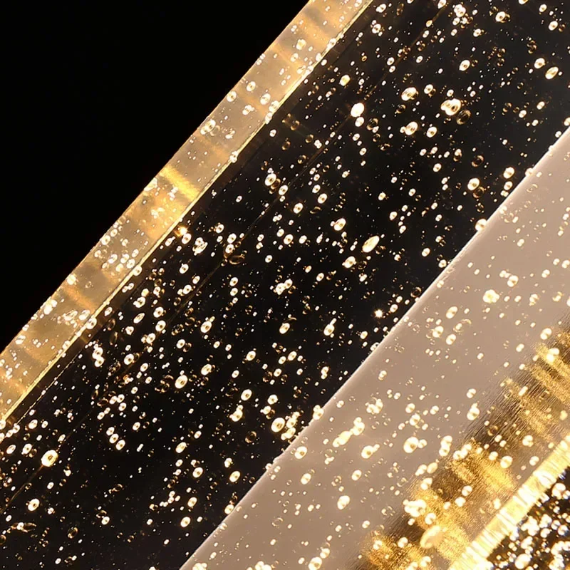 Moderno ouro de luxo retangular bolha lâmpada parede quarto cabeceira sala estar fundo decoração interior luminárias