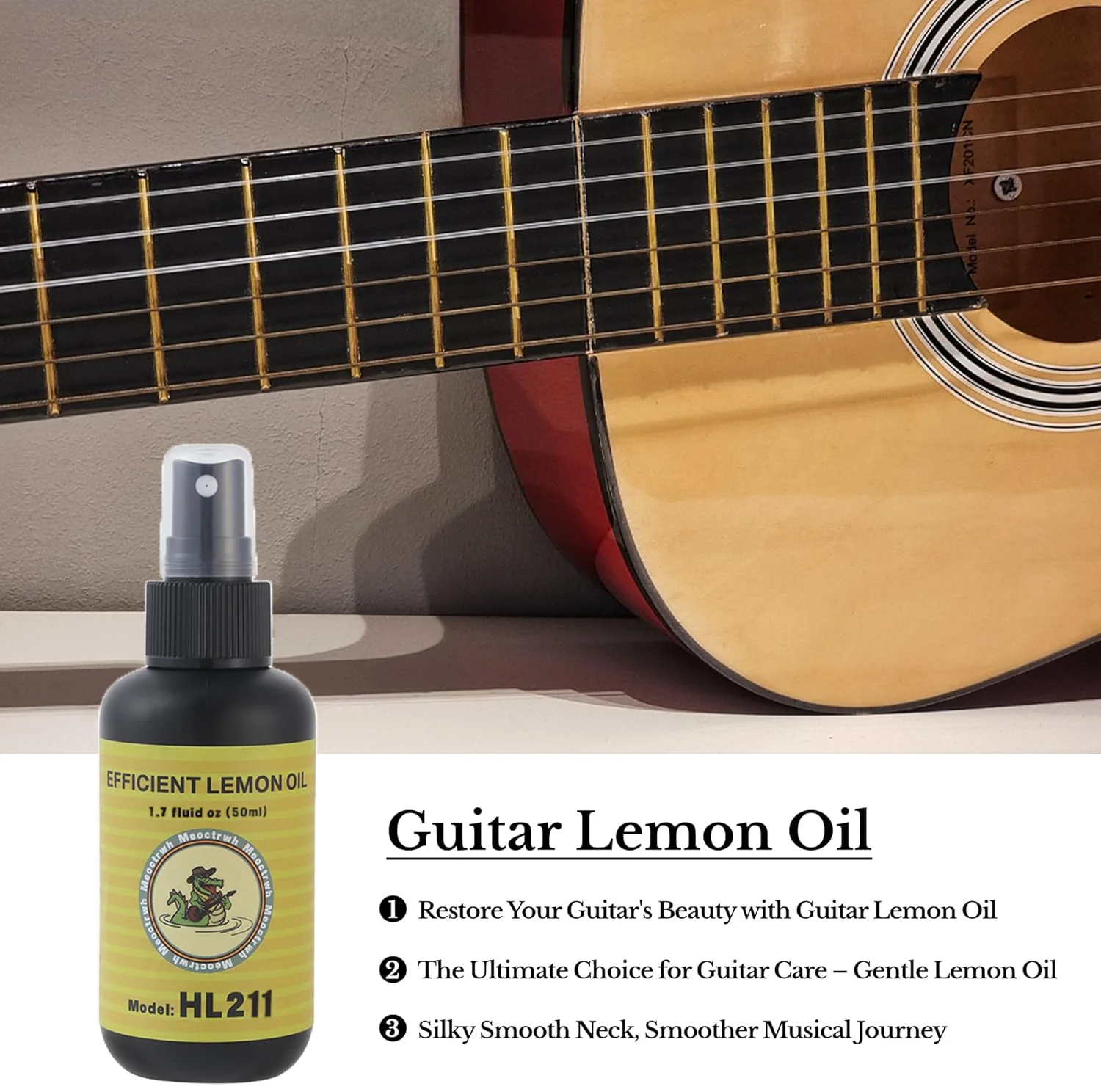 طقم تنظيف الجيتار، مكيف لوحة الفريتس وتلميع الجيتار ومنظف السلسلة، مجموعة العناية بزيت الليمون، مجموعة صيانة الجيتار