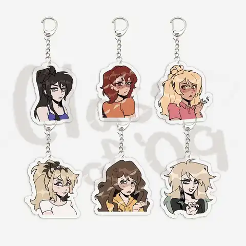 Game Class of 09 Figures Keychains for Accessories Bag Nicole Jecka Kelly Ari Emily Megan Acrylic Keyrings Jewelry Fans Gifts