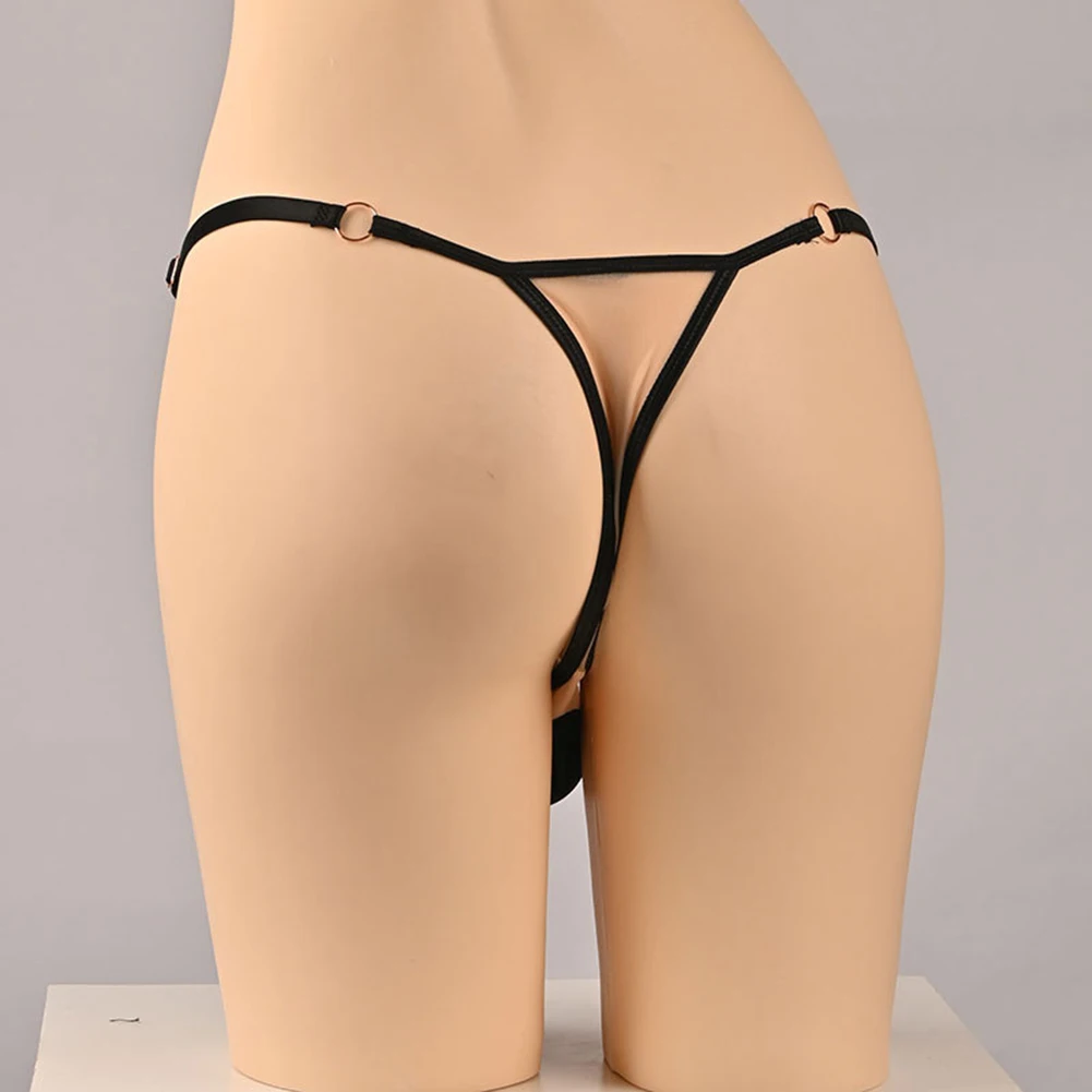 Men Romantic Sexy Bikini Ball Pouch T Back Thong G String Lace Hollow Large Underwear Intimates Sissy Low Waist Underpant  ﻿