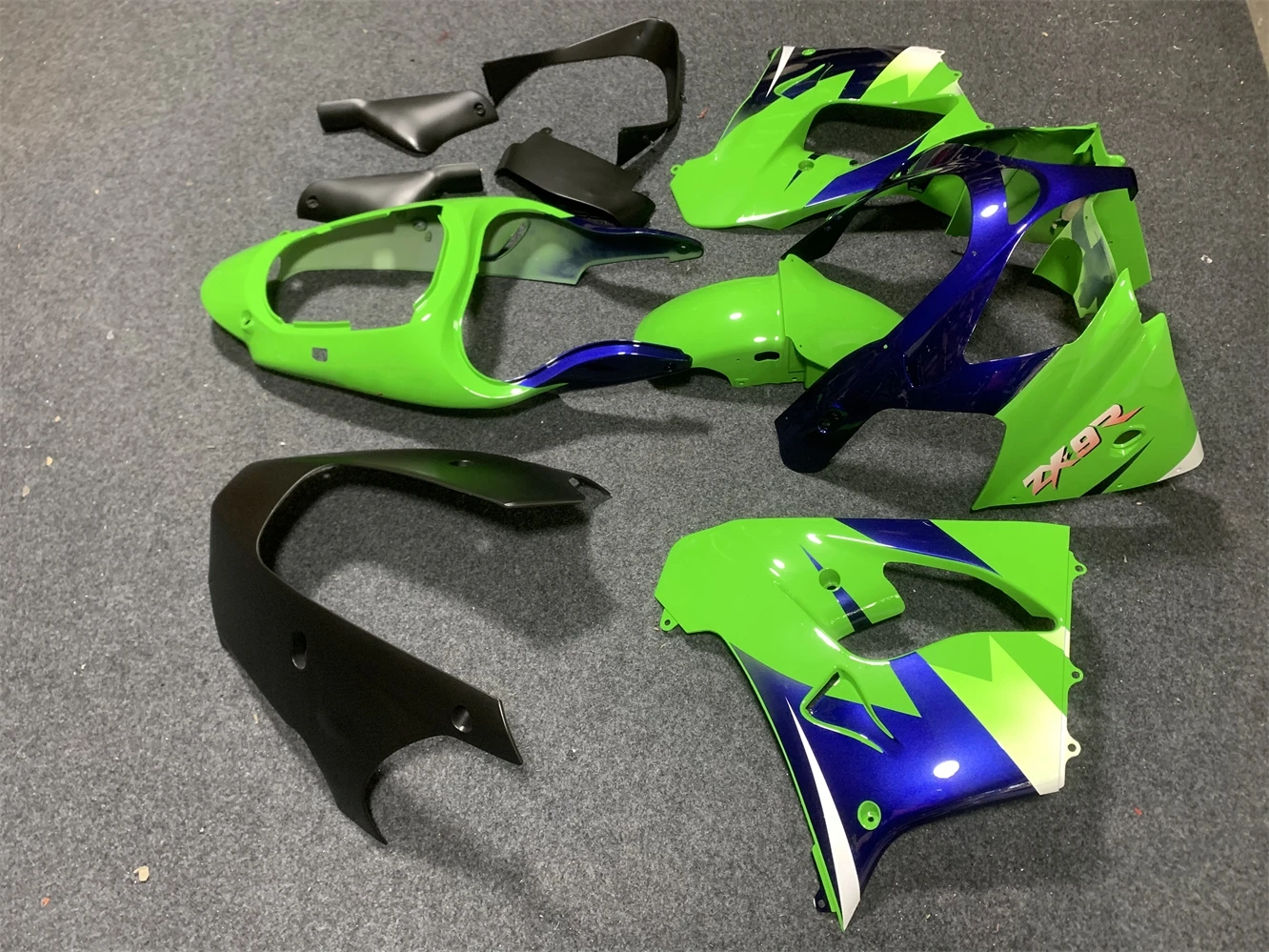 Motorcycle Fairing Kit fits to ZX-9R 00 01 02 03 Year ZZR900-9R 2000 2001 2002 2003 Fairing Blue Green White motorcycle housing