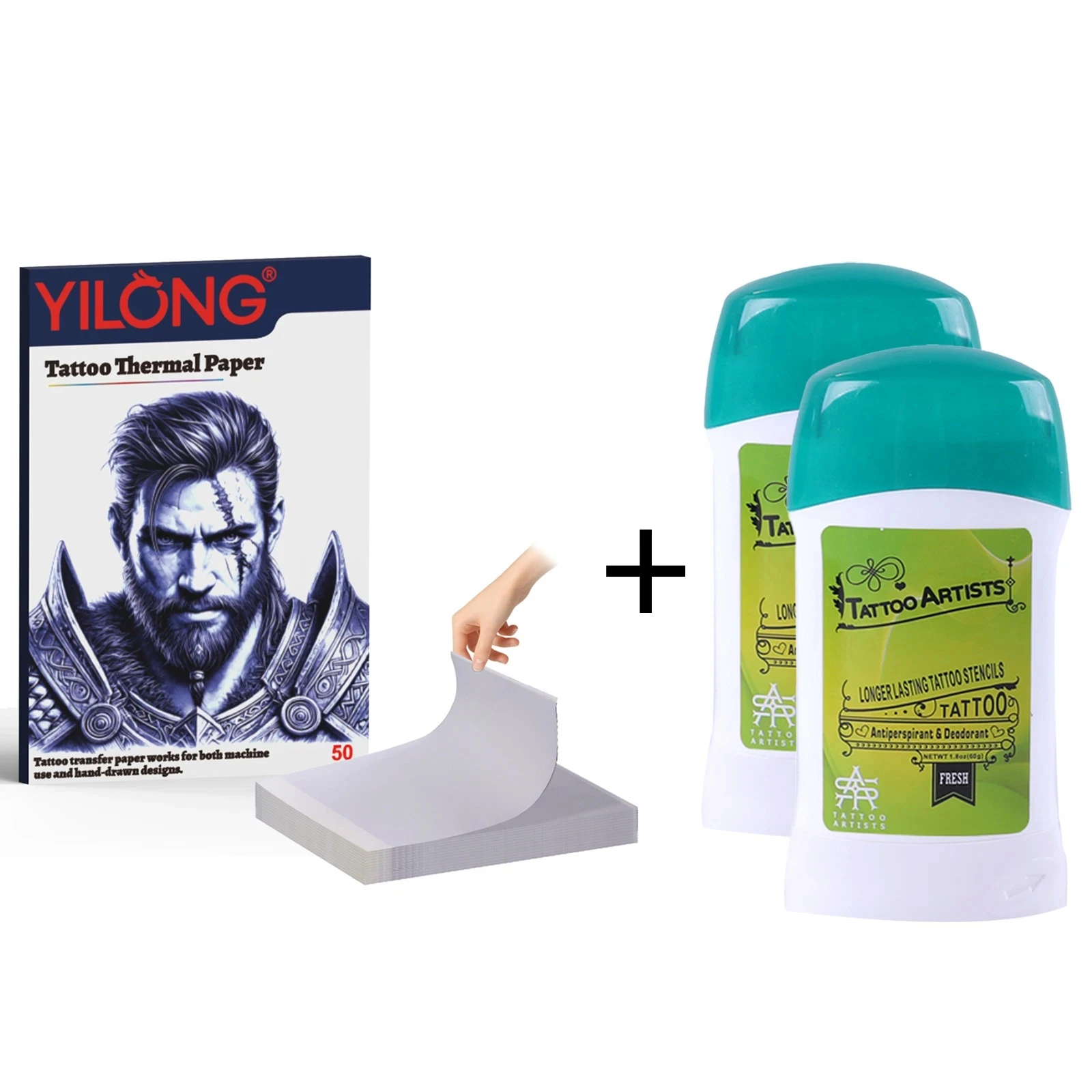 YILONG 50PCS Tattoo Transfer Paper + 2PCS Transfer Gel A4 Stencil Carbon Thermal Tracing Hectograph Tattoo Accessories