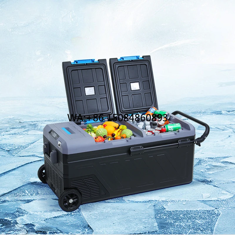 

Solar Energy DC 12V Car Refrigerator Portable Outdoor Camping Freezer With Handle PV Power Cooling Compressor