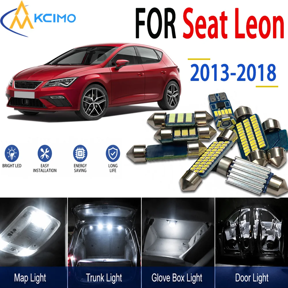 LED Interior Light Bulbs for Seat Leon MK3 5F 5F1 2013-2018 Canbus Error Free Plug And Play Auto Indoor Lighting Accessories
