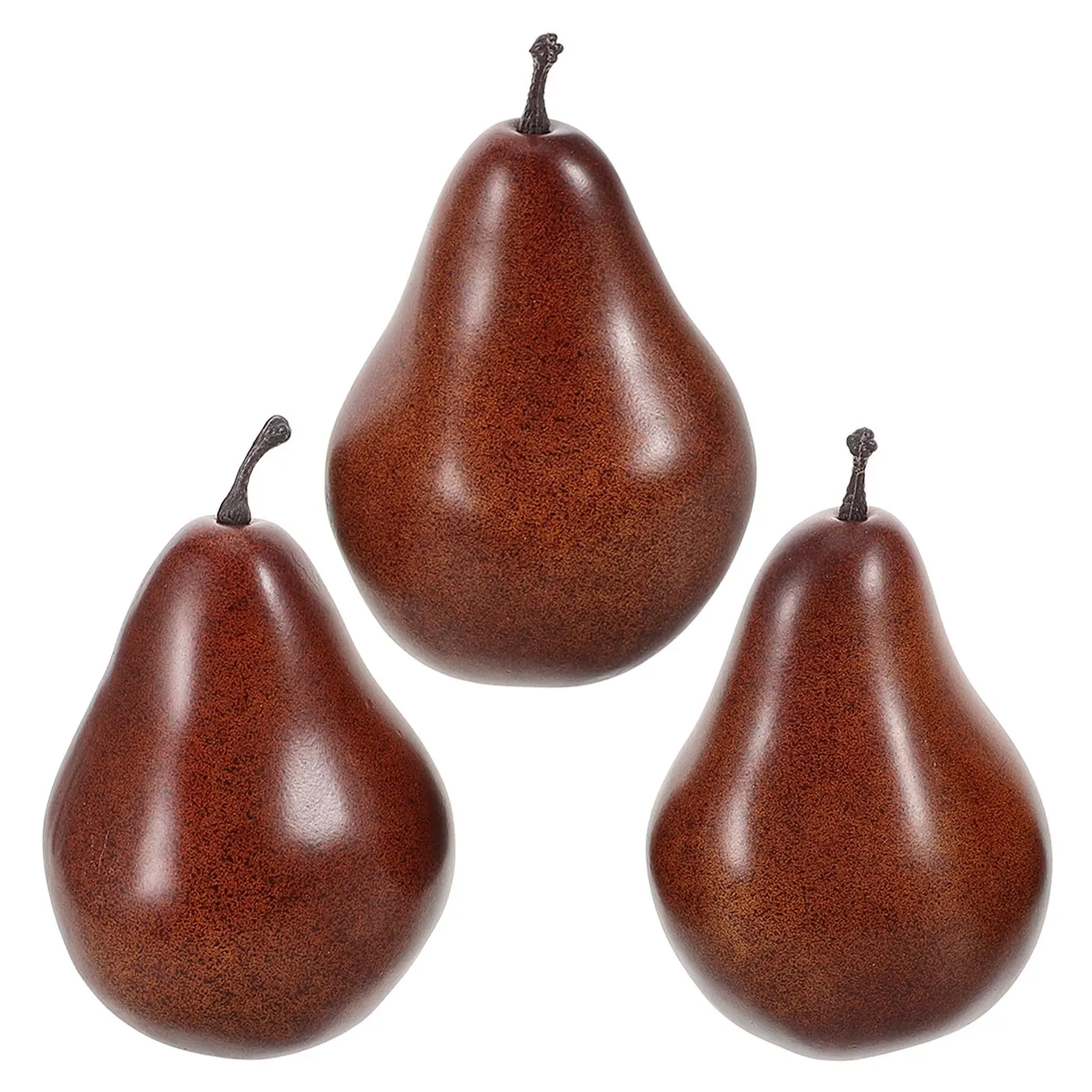 

3 Pcs Simulated Fruit Realistic Decorative Foam Pears for Harvest Day Food Party Display Prop Lifelike Fruit Model