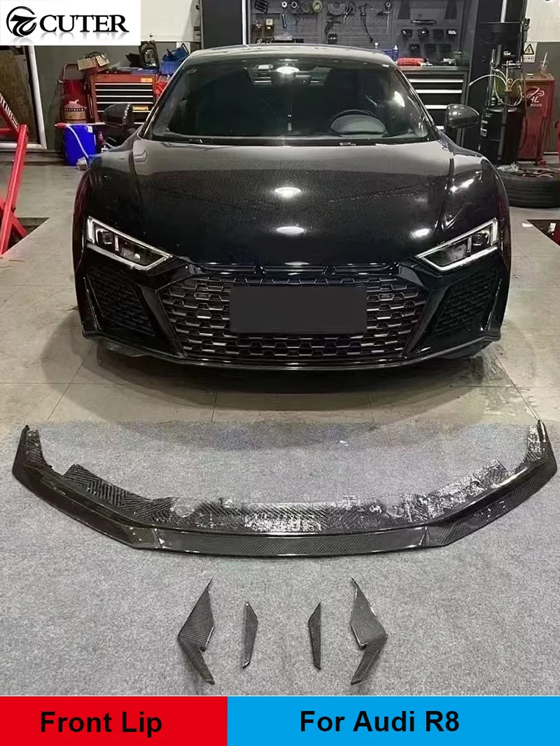

R8 Performance GT Style Сухой карбоновый передний бампер, разделитель губ, воздушный нож для Audi R8, комплект кузова 22-23