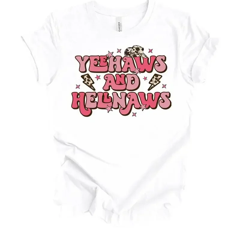 Trenz T Shirt Company Womens Funny Cute Yee Haws And Hell Naws Country Ladies