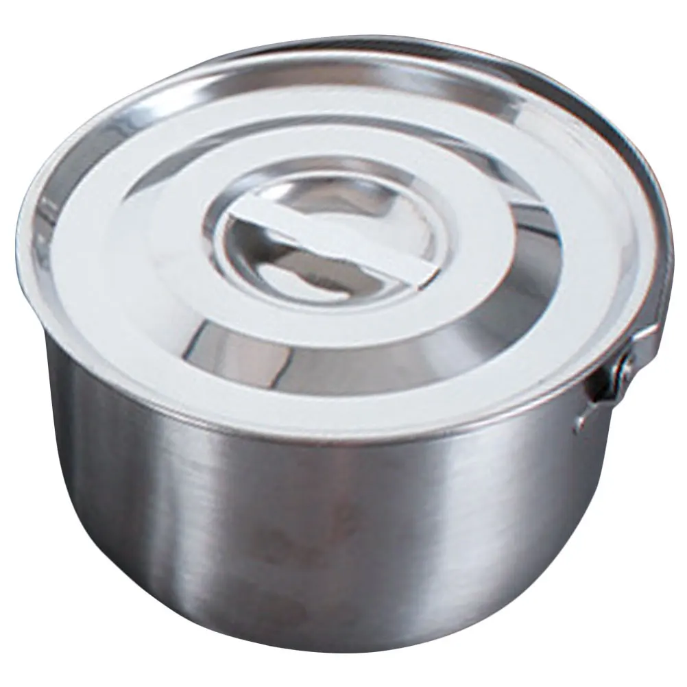

Storage Basin Metal Oil Basin with Lid Handle Stainless Steel Mixing Container Salad Egg Food Bowl Kitchen Multi-Use Storage
