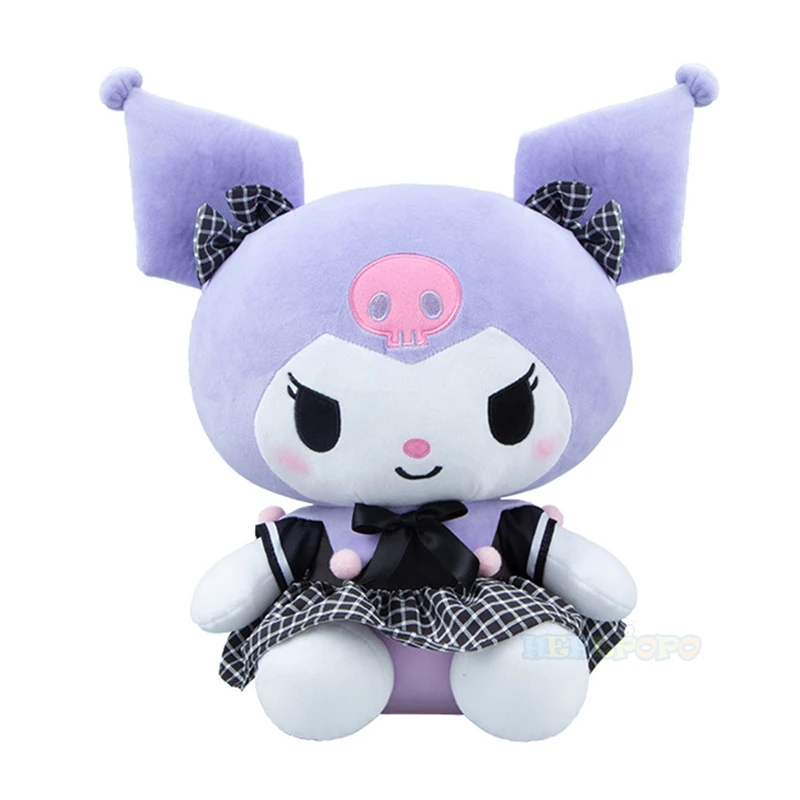 

Новинка Оригинальные Плюшевые игрушки Sanrio Kuromi фиолетовые кавайные мягкие 38 см принцесса лук моя мелодия и курица плюшевые куклы Специальный фиолетовый