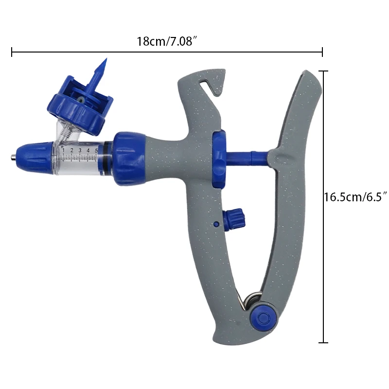 1ml/2ml /5ml Automatic Veterinary Continuous Syringe Animal Injection Adjustable Vaccine for Livestock Pig Cattle Sheep Feeder