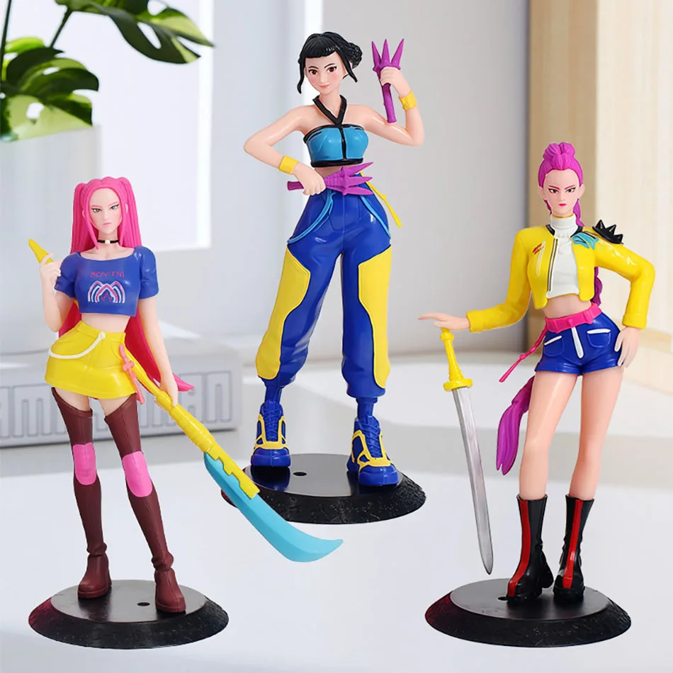 Heißer Kpop Dämon Hunters Figur Anime Rumi Mira Zoi Charakter Decor Cartoon Anime Abbildung Modell PVC Schreibtisch Ornamente Figur Spielzeug