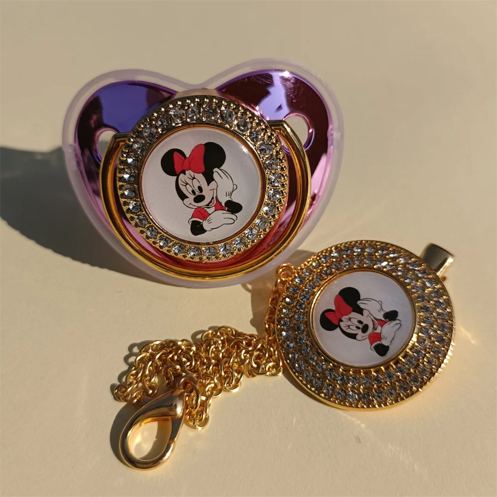 [1 conjunto] rei leão mickey minnie mouse imagem do bebê mamilo mordedor bpa livre dentição do bebê acalmar mamilos de borracha para crianças bebês