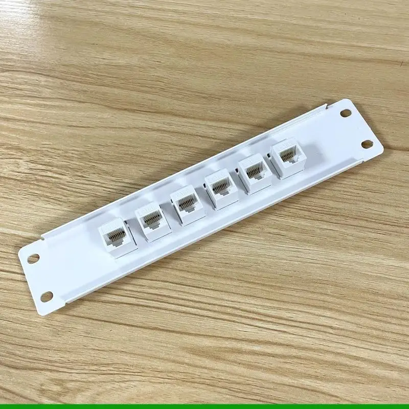

U55C Patch Panel 6 Port CAT6 10G Support 1U Patch Panel UTP 19inch Wallmount or Rackmount Down Block for CAT6