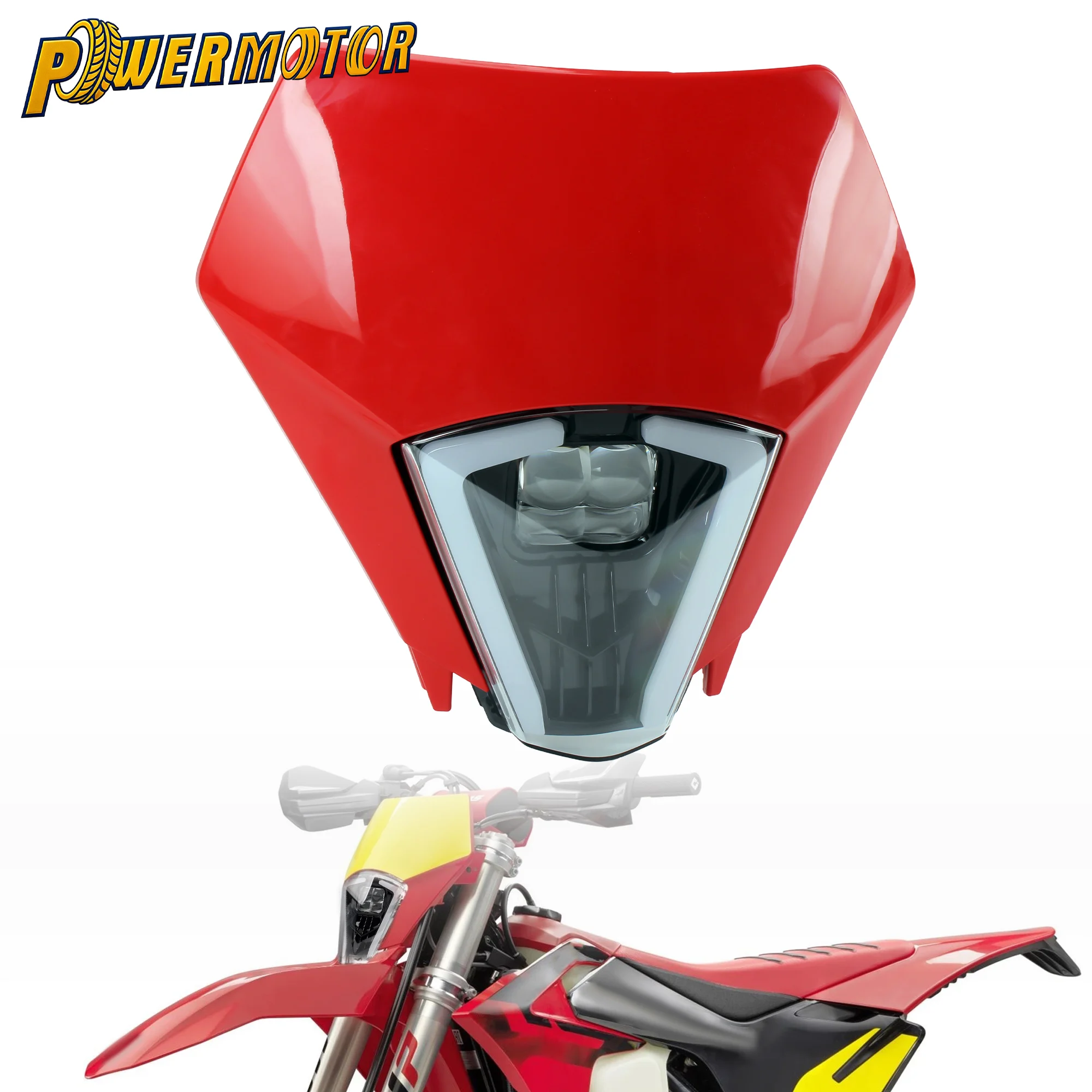 

Motorcycle LED Headlamp Headlight For Gas Gas EX250 300 ES350 500 700 EC125 200 250 300 400 450 515 2024 Dirt Bike Motocross