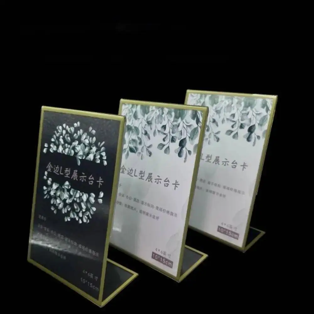 1PC A6 Table Sign L-Shaped Acrylic Display Stand Table Sign Menu Sign Product Price Tag Menu Sign